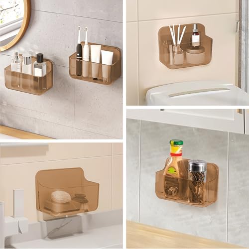 CGBE 2-Pack Cabinet Door Organizer, Self Adhesive Bathroom Shelves - Image 6
