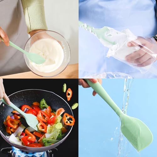 KAKAMINA Silicone Spatula Set, 8 Pack 11 Inch, Sturdy Steel Core - Image 6