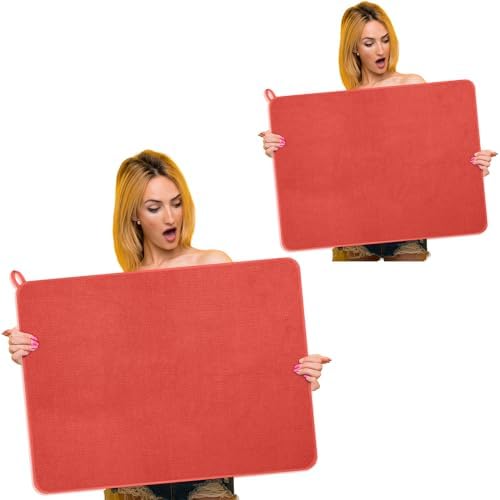 Hushee 2 Pcs Dish Drying Mats for Kitchen Counter, 30 x 24 Inch by Hushee