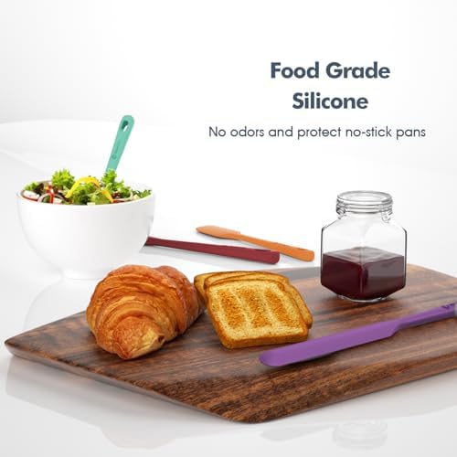 ChefAide 5 Pieces Silicone Spatulas Set, Heat Resistant Rubber Spatula - Image 6