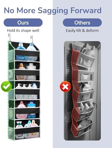 ULG 1 Pack Over The Door Organizer – 5 Shelf Door Organizer Hanging & 10 Side - Image 6