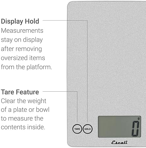Escali Arti Glass Food Scale Digital Countertop Kitchen, Baking and Cooking - Image 2