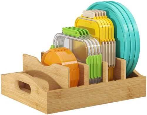 Lifewit Bamboo Lid Organizers for Inside Cabinet by Lifewit