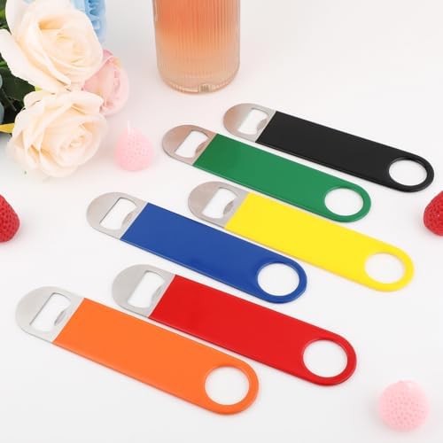 24 Pack Stainless Steel Flat Bottle Openers 7 Inch, 6 Colors Heavy Duty Bulk - Image 6