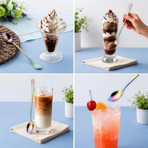 8 Inch Long Handle Iced Tea Spoons, 18/8 Stainless Steel Coffee Spoons - Image 6