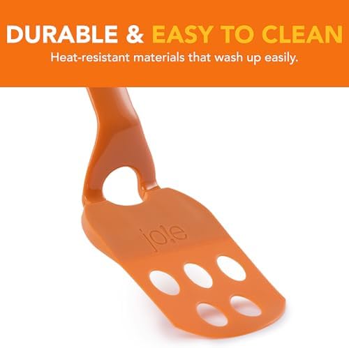 Joie Lil' Flip Egg Spatula, Slotted and Compact Turner, Durable Nylon, Heat - Image 3
