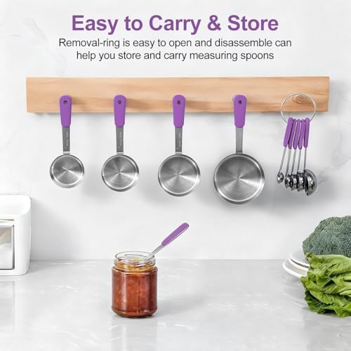 Bopei 10-Pcs Stainless Steel Measuring Cups & Spoons Set - Image 5