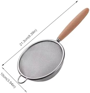2Pcs Stainless Steel Fine Mesh Strainer Versatile Long-Handle Sieves - Image 2