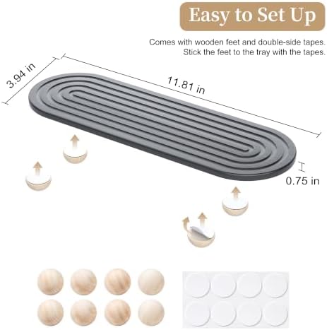2-Pack Water Absorbing Stone Sink Caddy & Coaster - Image 6