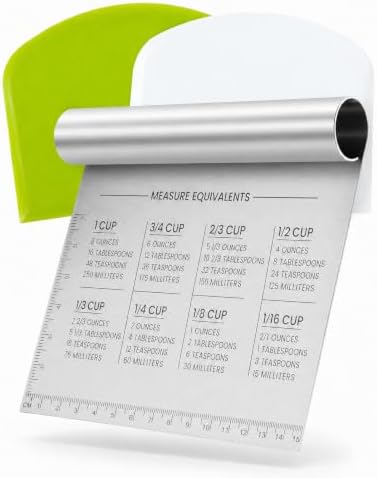 BOORIKA Dough Scraper & Bench Scraper Kitchen – Stainless Steel Sourdough Tools by Boorika