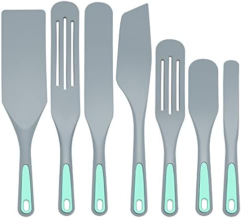 To encounter Silicone Spurtles Set, 7 Piece Nonstick Spurtle Kitchen Utensils by Toencounter