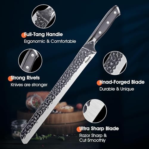 Huusk Japan 11.5 Inch Hand Forged Slicing Knife - Image 4