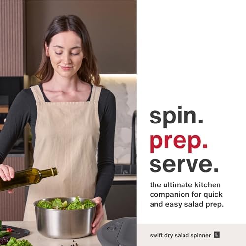 Zyliss Swift Dry Stainless Steel Salad Spinner - Image 2