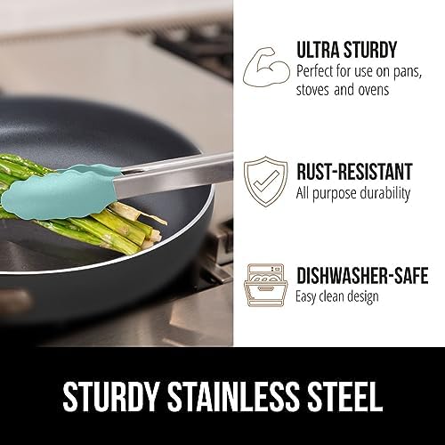 GORILLA GRIP Stainless Steel Kitchen Tongs - Image 5