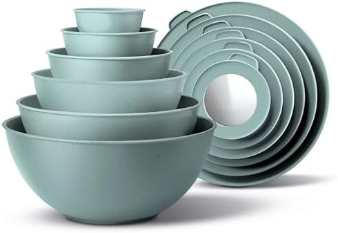 COOK WITH COLOR Mixing Bowls with TPR Lids by CookwithColor