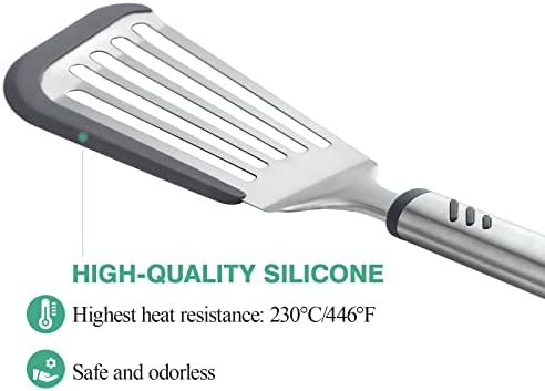 Silicone Fish Spatula, Flexible Slotted Turner - Image 2