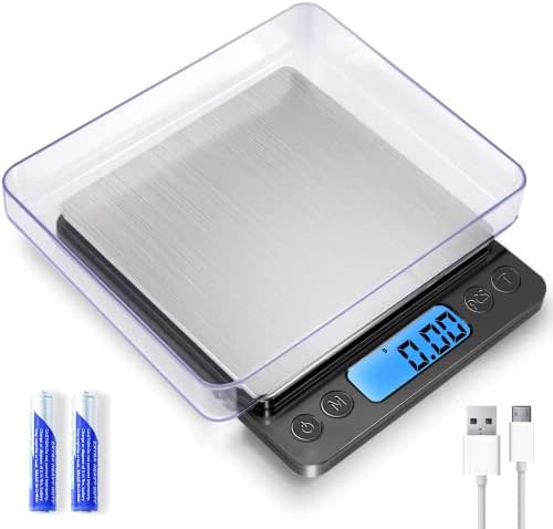 Small Digital Gram Scale 1000g by 0.01g, MEIYA High Accuracy Scale by MEIYA