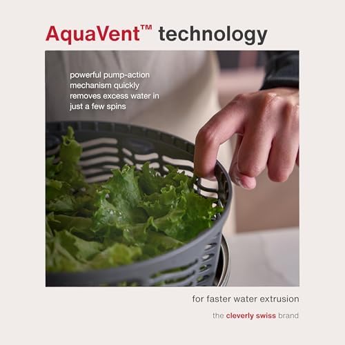 Zyliss Swift Dry Stainless Steel Salad Spinner - Image 3