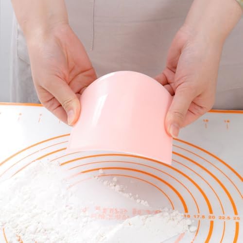 8 PCS Food-Safe Dough Cutter Bench Scraper, BPA Free Flexible PE Plastic Bowl - Image 5