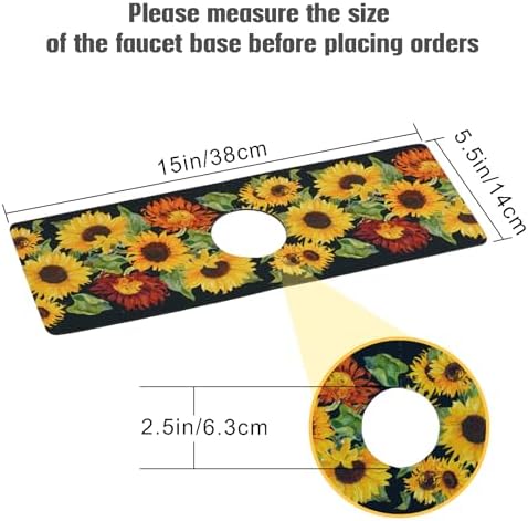 Sink Faucet Absorbing Mat, 2 Pack Drying Mat Around Faucet Sink Splash Guard - Image 4