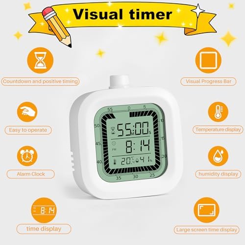 4 in 1 Visual Digital Visual Timer Battery Operation Alarm Clock - Image 5