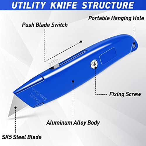 DIYSELF 4 Pack Box Cutters Retractable Utility Knife - Image 5