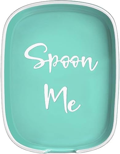 Turquoise Spoon Rest for Stove Top, DAYYET Teal Ceramic Large Spoon Holder by DAYYET