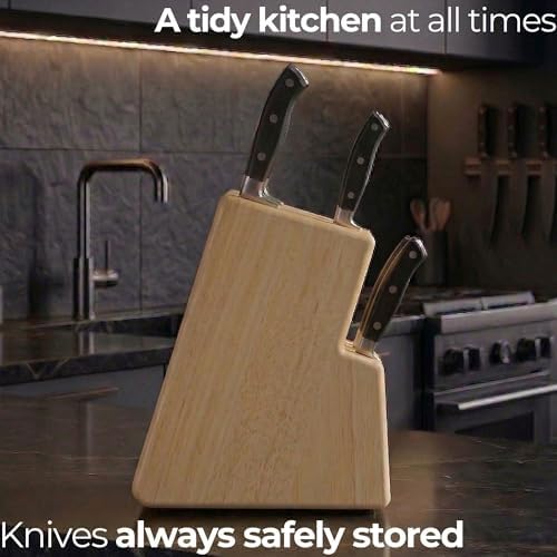 Kitchen knife holder elegant & sturdy. Universal knife block - Image 6