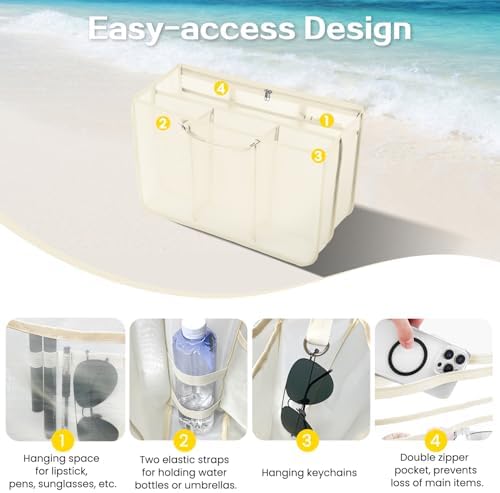 XYFuuee Beach Bag Organizer Insert Divider - Image 4