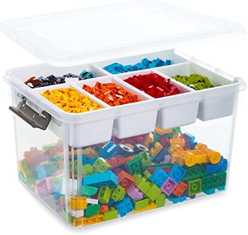 Citylife 32QT Clear Craft Organizers and Storage Box by CITYLIFEHomeOrganization