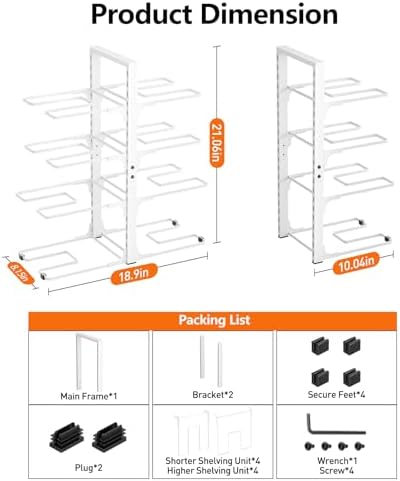 MUDEELA 8-Tier Heavy Duty Pots and Pans Organizer - Image 6