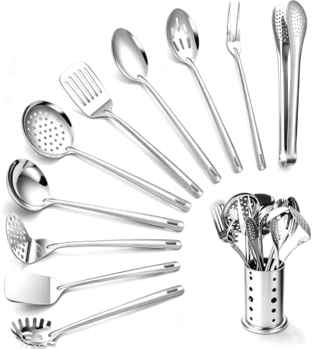 Lazycorner Kitchen Utensils Set, Potato Masher, Pasta Server, Soup Ladle by Lazycorner