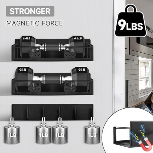 Magnetic Spice Rack for Refrigerator, Space Saving Kitchen Organizer Shelf - Image 4