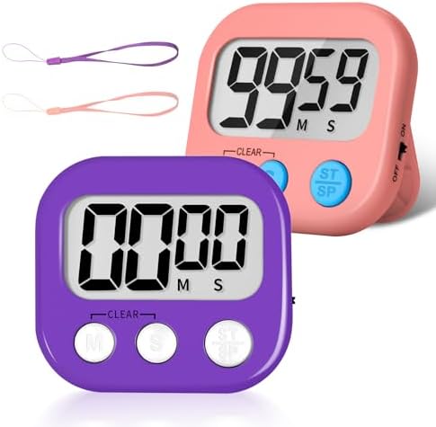 ZILLEEN Classroom Timer for Kids Teachers 2 Pack Digital Timers Pur Pk by ZILLEEN
