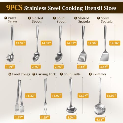 Spaghetti Server, 304 Stainless Steel Pasta Spoon - Image 6