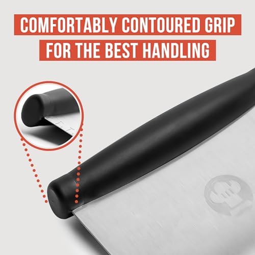 Chef Pomodoro Stainless Steel Bench Scraper, Pizza Dough Cutter, 6 inch - Image 3