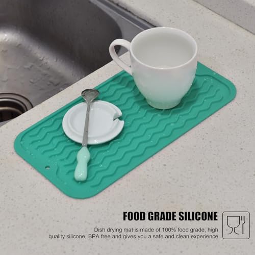 Silicone Dish Drying Mat, Non-Slip Easy Clean Sink Mat - Image 6