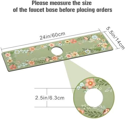 Sink Faucet Absorbing Mat, 2 Pack Drying Mat Around Faucet Sink Splash Guard - Image 2
