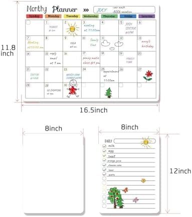 Hivillexun Magnetic Dry Erase Calendar Whiteboard Set - Image 4