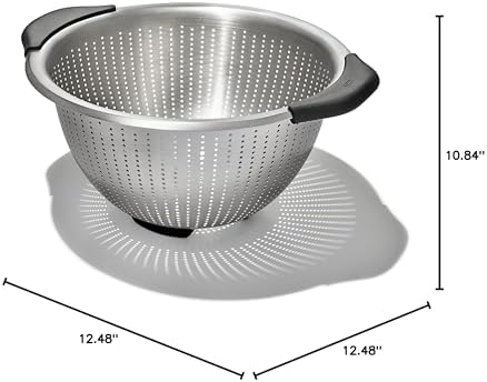 OXO Good Grips Stainless Steel Colander, 5 qt. Capacity, Strainer - Image 6