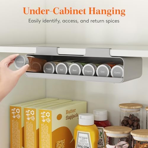 Lifewit Under Cabinet Spice Rack, Seasoning Organizer - Image 3