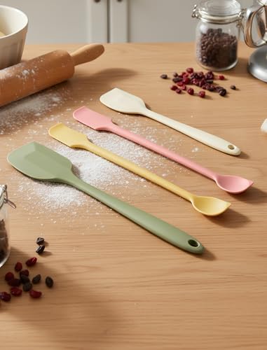 NiHome 4 Pcs Silicone Spatula Set, Heat Resistant Baking & Cooking Spatulas - Image 7