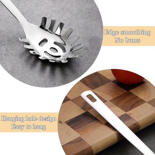 Spaghetti Spoon, ReaNea Pasta Server, Stainless Steel Pasta Spoon - Image 5