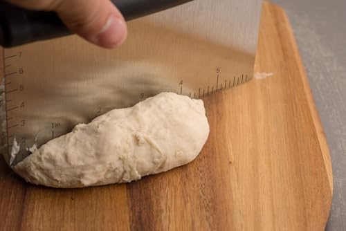 Chef Pomodoro Stainless Steel Bench Scraper, Pizza Dough Cutter, 6 inch - Image 5