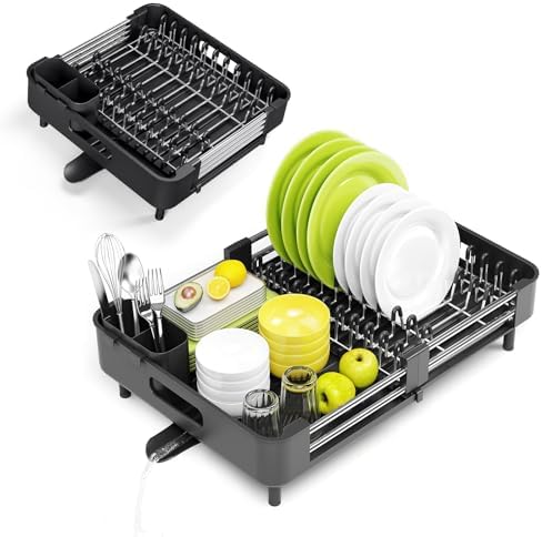 Urackify Extendable Stainless Dish Drying Rack - Image 5
