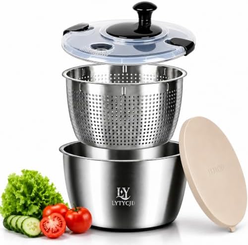 Large Salad Spinner 5.3 Qt by LY
