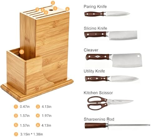 7 Slots Universal Knife Block, Kitchen Knife Holder - Image 3