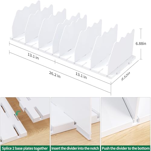 SPACEKEEPER Shelf Divider for Closet, Adjustable Purse Organizers - Image 2