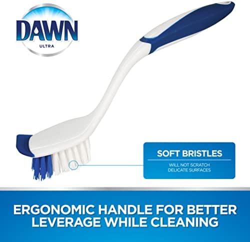 Dawn Dish Brush with Soft Nylon Bristles and Scraper - Image 4