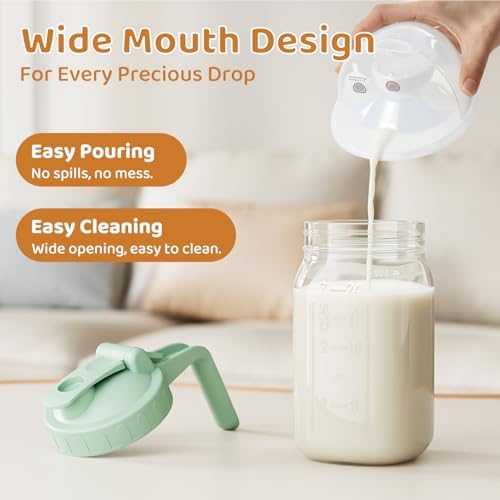 32 oz Breast Milk Pitcher, Glass Mason Jar Pitcher - Image 6